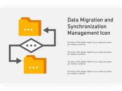 Data migration and synchronization management icon