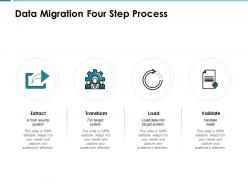 Data migration four step process load ppt powerpoint presentation show slides