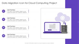 Data Migration Icon For Cloud Computing Project