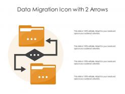 Data migration icon with 2 arrows