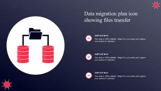Data Migration Plan Icon Showing Files Transfer
