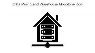 Data Mining And Warehouse Monotone Icon In Powerpoint Pptx Png And Editable Eps Format