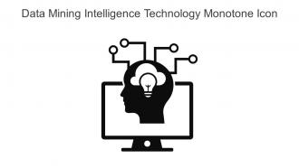 Data Mining Intelligence Technology Monotone Icon In Powerpoint Pptx Png And Editable Eps Format