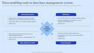 Data Modeling Tools In Data Base Management System Ppt Powerpoint Presentation Ideas Information