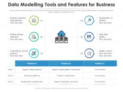 Data modelling tools and features for business