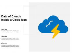Data of clouds inside a circle icon