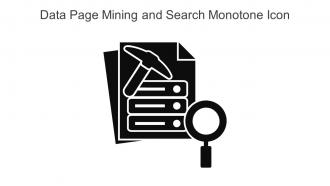 Data Page Mining And Search Monotone Icon In Powerpoint Pptx Png And Editable Eps Format