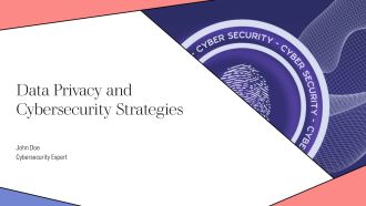 Data Privacy And Cybersecurity Strategies PPT Mockup AT
