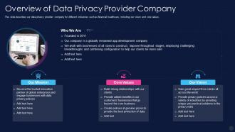 Data Privacy It Overview Of Data Privacy Provider Company