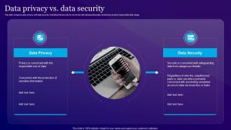 Data Privacy Vs Data Security Information Privacy Ppt Powerpoint Presentation Summary Grid