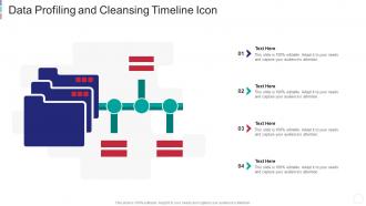 Data profiling and cleansing timeline icon