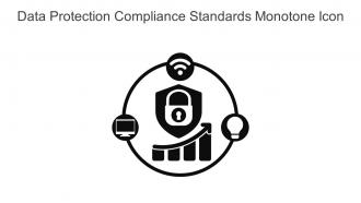 Data Protection Compliance Standards Monotone Icon In Powerpoint Pptx Png And Editable Eps Format