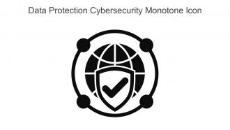 Data Protection Cybersecurity Monotone Icon In Powerpoint Pptx Png And Editable Eps Format
