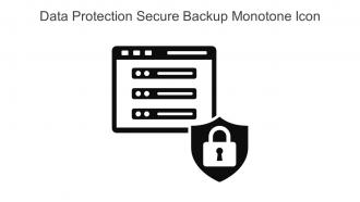 Data Protection Secure Backup Monotone Icon In Powerpoint Pptx Png And Editable Eps Format