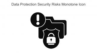 Data Protection Security Risks Monotone Icon In Powerpoint Pptx Png And Editable Eps Format