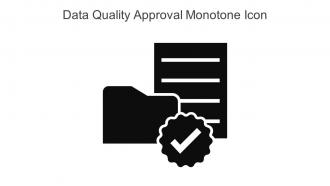 Data Quality Approval Monotone Icon In Powerpoint Pptx Png And Editable Eps Format