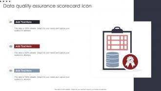 Data Quality Assurance Scorecard Icon Ppt File Infographics