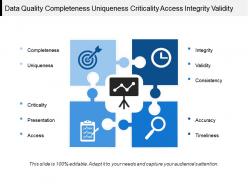 Data quality completeness uniqueness criticality access integrity validity