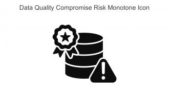 Data Quality Compromise Risk Monotone Icon In Powerpoint Pptx Png And Editable Eps Format