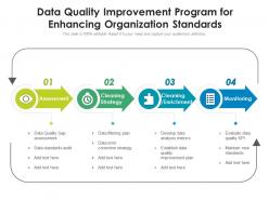 Data quality improvement program for enhancing organization standards