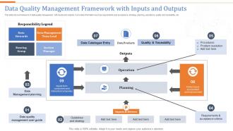 Data Quality Management Framework With Inputs And Outputs