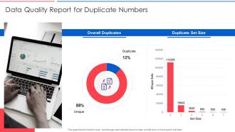 Data Quality Report For Duplicate Numbers