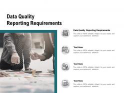 Data quality reporting requirements ppt powerpoint summary maker cpb
