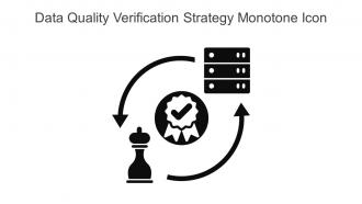 Data Quality Verification Strategy Monotone Icon In Powerpoint Pptx Png And Editable Eps Format