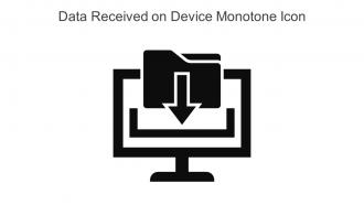 Data Received On Device Monotone Icon In Powerpoint Pptx Png And Editable Eps Format