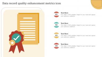 Data Record Quality Enhancement Metrics Icon