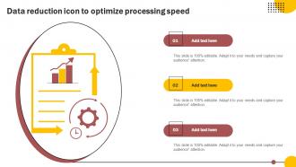 Data Reduction Icon To Optimize Processing Speed