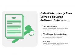 Data redundancy files storage devices software database model works