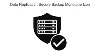 Data Replication Secure Backup Monotone Icon In Powerpoint Pptx Png And Editable Eps Format