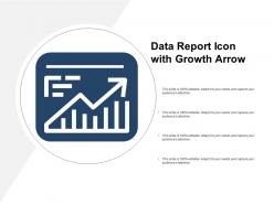 Data report icon with growth arrow