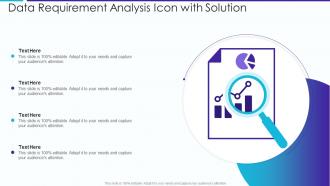 Data Requirement Analysis Icon With Solution
