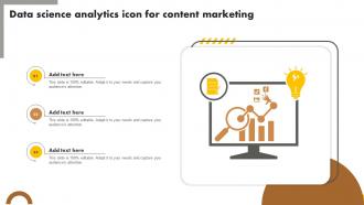Data Science Analytics Icon For Content Marketing