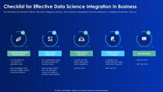 Data science it checklist for effective data science integration in business