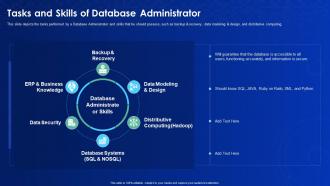 Data science it tasks and skills of database administrator