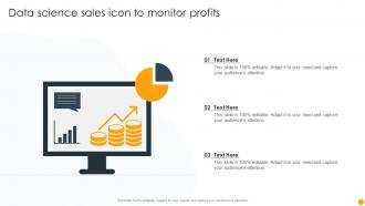 Data Science Sales Icon To Monitor Profits