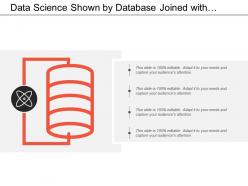 Data science shown by database joined with atomic figure