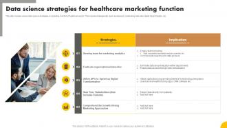 Data Science Strategies For Healthcare Marketing Function