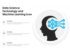 Data science technology and machine learning icon
