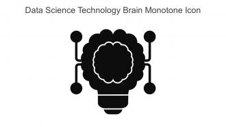Data Science Technology Brain Monotone Icon In Powerpoint Pptx Png And Editable Eps Format