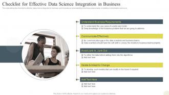 Data Science Technology Checklist For Effective Data Science Integration In Business