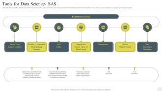Data Science Technology Tools For Data Science Sas Ppt Slides Introduction