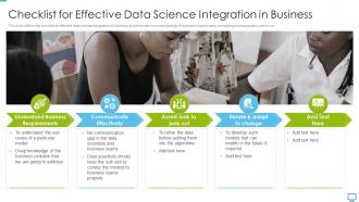 Data scientist checklist for effective data science integration in business ppt designs