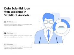 Data scientist icon with expertise in statistical analysis