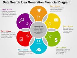 Data search idea generation financial diagram flat powerpoint design