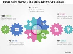 Data Search Storage Time Management For Business Flat Powerpoint Design