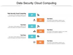 Data security cloud computing ppt powerpoint presentation gallery images cpb